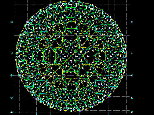 吴忠明光正元广场圆形网架